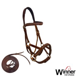 SIDEPULL PIEL INDIAN CON RIENDAS WINNER